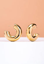 Load image into Gallery viewer, Gold Bold and Bright Hoops