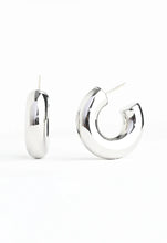 Load image into Gallery viewer, Silver Bold and Bright Hoops
