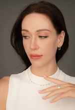 Load image into Gallery viewer, Silver Chime Hoops Earrings