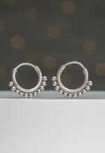 Load image into Gallery viewer, Silver Chime Hoops Earrings