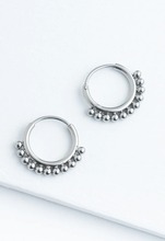 Load image into Gallery viewer, Silver Chime Hoops Earrings