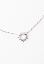 Load image into Gallery viewer, Silver Sunburst Necklace