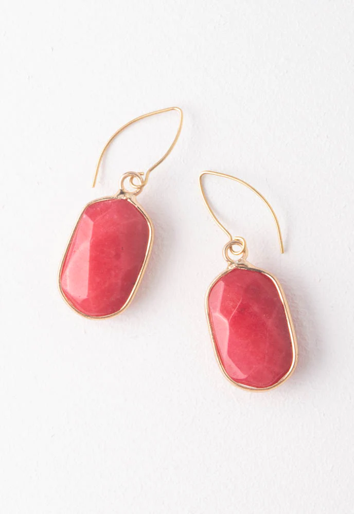 Berry Stone Earrings