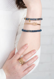 Indigo Beaded Bracelet