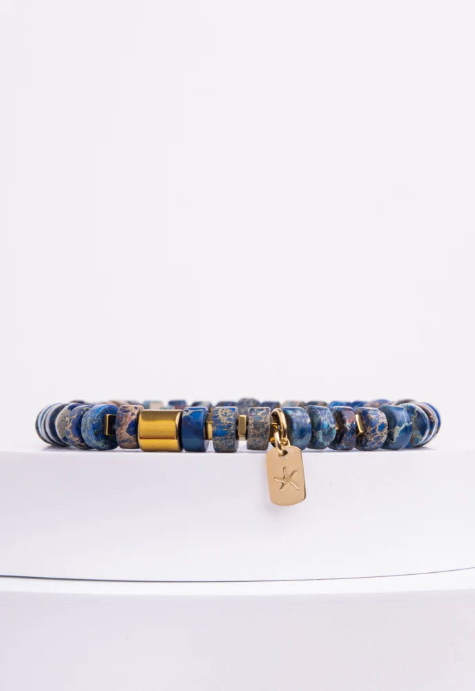 Indigo Beaded Bracelet