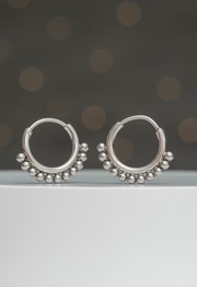 Silver Chime Hoops Earrings