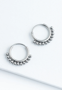 Silver Chime Hoops Earrings