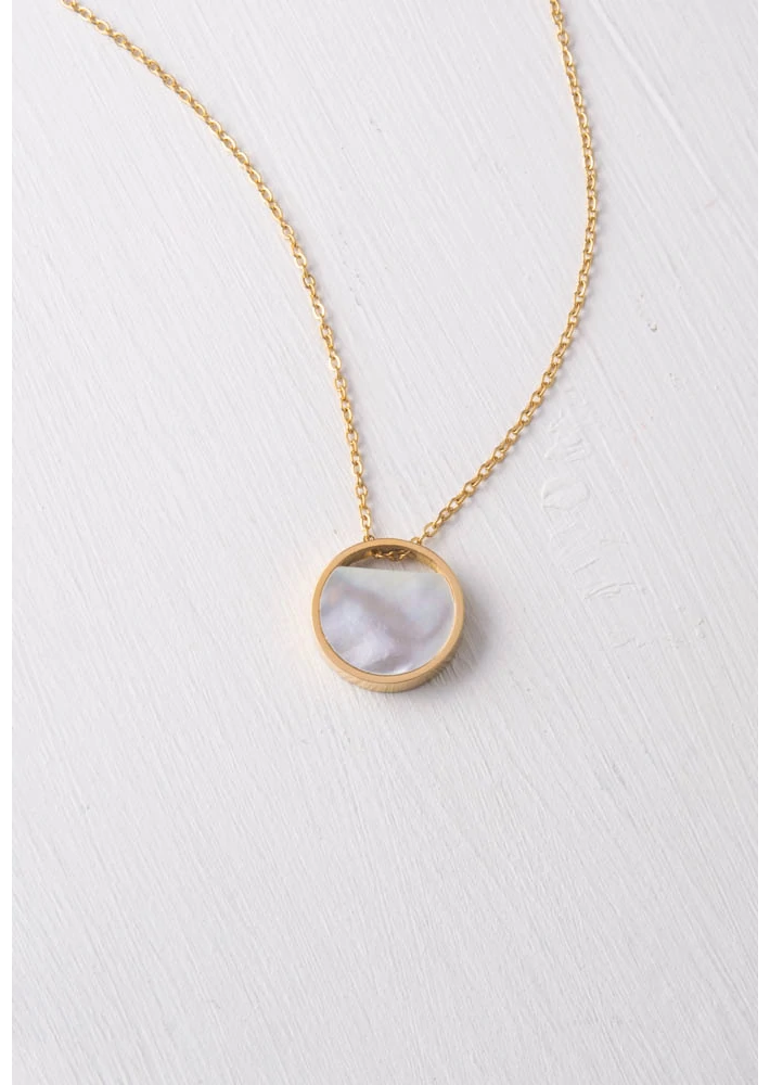 Crescent Mother of Pearl Necklace