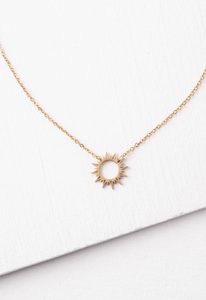 Gold Sunburst Necklace