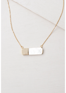 Light and Gold Mother of Pearl Necklace