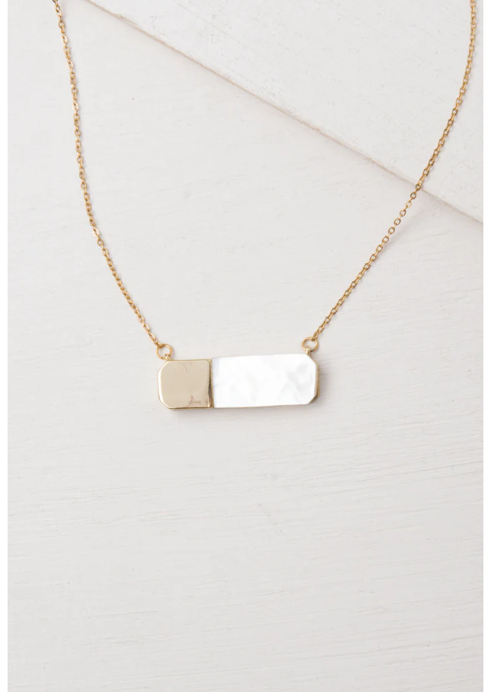 Light and Gold Mother of Pearl Necklace